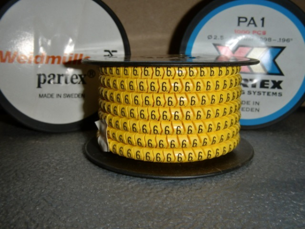 CLI C 1-3 GE/SW 6 RL Partex PA1/3 GUL/1000-RU-6 Aderbeschriftung 6 (1000 Stück)
